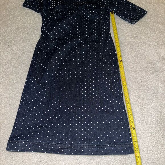 Boden Womens Rhea Denim Polka Dot Sheath Dress Size 2 EUC - Picture 10 of 12